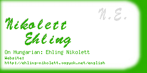 nikolett ehling business card